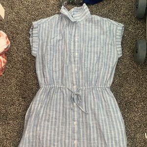 Vintage looking blue and white dress!